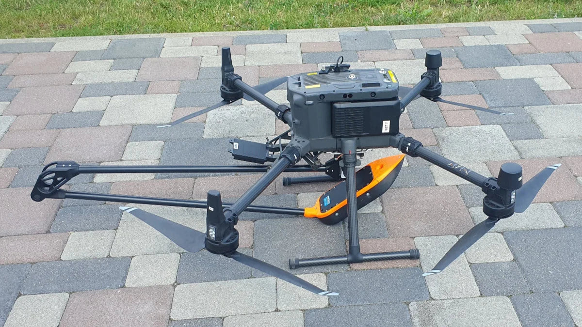Kit batimétrico multihaz EchoNIMBUS-MBES + SkyHub para DJI M400